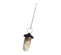 Oxxggkao Artistic Bird Nest Holder Metal Bird Feeder with Extended Hanging Chain Great for Garden Yard Accent Wildlife Garden