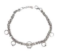 Oxxggkao Artistic Round Fringe Link Necklace Eye Catching Design Collarbone Chain for Evening Parties and Work Wear Stylish Women ' S Jewellery