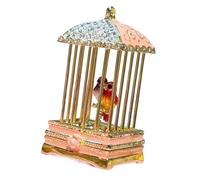 Oxxggkao Artistic Stone Inlaid Metal Jewelry Planner Cage Plan Decorative Coating Knickknack Box for Conceit Metal Cage Hoop Planner