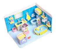 Oxxggkao Assembling Craft Set 3D Foldable Architecture Puzzle for Kids Room Decor Early Education Creative Building Toy