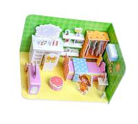 Oxxggkao Assembling Craft Set 3D Foldable Architecture Puzzle for Kids Room Decor Early Education Creative Building Toy