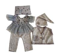 Oxxggkao Baby Photo Costume Set Hairband Pants Hat Top Newborn Photography Props Posing Pillow Headband Skin-Friendly Outfit 6pcs Boy Girl Outfits Lovely Boy Hat Pant Girl