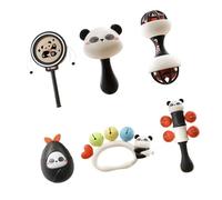 Oxxggkao Baby Rattle Toy Panda Theme Promoting Head Lifting and Grasping Skills Easy Grip for 0-3Months Infant 3/4 / 6 / 8PCS Baby Rattle Toy Set