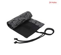 Oxxggkao Beautiful Leaf School Pencil for Case Roller 12/24/36/48/72 Holes Canvas Pencil Case Bag Portable Office Stationery Makeup School Supplies Middle High College Students Women Ladies Purse Big