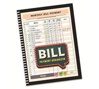 Oxxggkao Bill Payment Record Book User Friendly for Managing Income Expenses and Financial Progress Easy Household Budgeting Tool