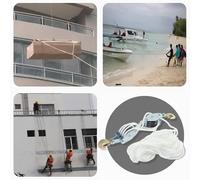 Oxxggkao Block And Tackle Pulley Tool Upgraded 3/4 Wheel Rope Hoist 1100/2200Lbs Work Load Rope Hoist For Garage Home Improvement