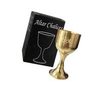Oxxggkao Brass Wine Goblet Ritual Cup Metal Cup Versatile Vessel for Wine Liquor Tea Home and Celebration Decorative Brass