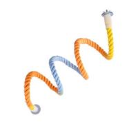 Oxxggkao Bright Color Transitioning Cotton Rope Bird Climbing Gym Swing and Perches for Avian Mental Stimulation Safe Chewable Parrots Exercise Toy