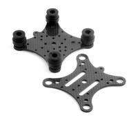 Oxxggkao Carbon Fiber AntiVibration Plate and Rubber Balls for Action Cameras Great for Quadcopter Stable and Efficient Rubber Balls PTZ Damping Plate