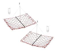 Oxxggkao Castable Crabbing Net Square Castable Crabs Fish Net for Efficient Crabbing in Freshwater and Saltwater Enduring Crabs