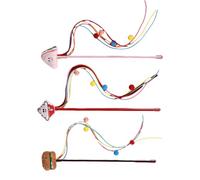 Oxxggkao Cats Play Wand for Active Pet Activity and Bonding Cartoon Burger for Indoor Kittens Exercise for Felines Cats Colorful Toy with Bells
