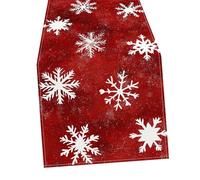 Oxxggkao Celebratory Snowflake Pattern Table Runner Premium Polyster Substance Ideal for Christmas Dinner Partyhouse Deck Holiday Dining Deck Polyster Tablecloth