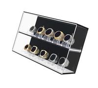 Oxxggkao Championship Rings Display Case 10 Slot Acrylic Wall Mount Collectible Rings Box Clear Sports Trophies Storage Championship Display