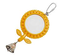 Oxxggkao Chewing Resistant Parrots Glass Toy with Double Side Sun Flower Shape Design for Pet Bird Cage Hanging Entertainment Fun Sun Flower Bird Glass Toy