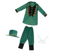 Oxxggkao Childrens Green Shamrock Outfit Set Fashion Cosplay Hat Coat False Collar and Pants for Stage Display Cultural Occasion Complete Irish Costume Set