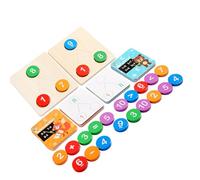Oxxggkao Childrens Wood Number Sorting Toy for Mathematical Concepts Development and Creative Play Interactive Number Combination Toy