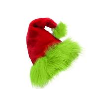 Oxxggkao Christmas Hat With Furry Textured Trim Soft Fabric Santa Hat Costume Accessories For Adult Kid Holiday Party Unique Accessories
