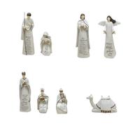 Oxxggkao Christmas Nativity Figurines Resin Manger Holy Family Scenes Statue For Xmases Indoor Home Table Decorations Christmas Scene Sculptures