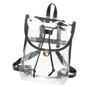 Oxxggkao Clear Backpack See Through Stadium Approve Student School All-matching PVC All-matching Clear School Bag See Through For Travel
