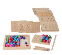 Oxxggkao Color Sorting Game Clamp Beads Toy Fine Motor Skill Training Mathematics Counting For Kids