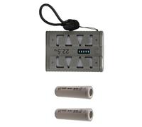 Oxxggkao Compact 22.5W Fast Charging with Double 5000mAh Removable Batteries High Capacity Mobile Power for Travel Use Replaceable Battery Device