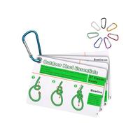 Oxxggkao Complete Knot Reference Guide 27 Practical Rope Skills on Sturdy PVC Cards for Hikers and Campers Pocket Knot Guide