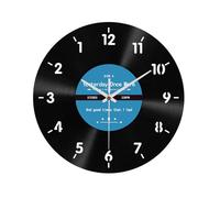 Oxxggkao Contemporary Backwards Running Time Wall Clock 12Inch Unique Vinyls Record Designs Decorative Clock for Home Decors Vintage