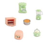 Oxxggkao Cooker Oven Set Pretend Play For Kids Role Cookware Model Toy 1:12 Scale Kitchen Applian Juicer Cooker Play House Food Miniature