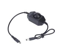 Oxxggkao Cooling Fan Speed Control Cable, Type C PD to 12V Power Cord with 5.5 X 2.1 Mm Round Plug and Inline Rotary Knob for Compact Fan and Blower Setup