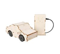 Oxxggkao Creative Engineering Challenge Vehicle Wood Charging Station Model Car Science Project Craft Toy for Kids Activity Wooden Electric Car Craft Kits Toy