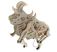 Oxxggkao Creative Wooden Mechanical Cattle Science Toy for Children Hands on Project Engineering Learning Assembly Kits Mechanical Cattle Project Wooden Model Kits