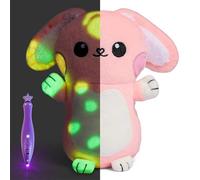 Oxxggkao Cuddly Illuminated Stuffed Doll Animal Cartoon Plush Toy with Gentle Night Light for Kids Anxious Relief and Art Play Interactive Drawing Plushie