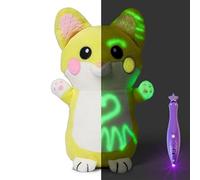 Oxxggkao Cuddly Illuminated Stuffed Doll Animal Cartoon Plush Toy with Gentle Night Light for Kids Anxious Relief and Art Play Interactive Drawing Plushie