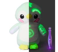 Oxxggkao Cuddly Illuminated Stuffed Doll Animal Cartoon Plush Toy with Gentle Night Light for Kids Anxious Relief and Art Play Interactive Drawing Plushie