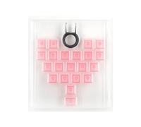 Oxxggkao Customizable 21Key Illuminated Keycaps Original Profile Fogged Heart Pattern PC for Long Use Original Height