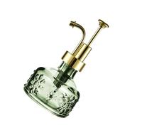 Oxxggkao Decorative Press Type Glass Bottle Soap Dispenser with Flower Embossing Pattern Great for Bathroom Sink Countertop Sun Flower Pattern Bathroom Lotion Dispenser