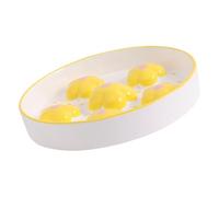 Oxxggkao Decorative Slow Feed Dish Ceramic Feeder Feeding Lovely Flower Hand Drawn Flower in Ceramic Dish Feeder Bowl Dry Food