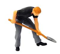 Oxxggkao Detailed Resin 1: 64 Construction Site Model with Workers Digging Decorative for Treasure Perfect for Collectors & Decors Rosin Worker Digging Model