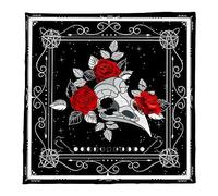 Oxxggkao Divinations Tablecloth Skull Bird Head Flower Astrologys Tarot Cards Tablecloth Altars Cloth Game Accessory Cards Table Cloth Wall Decor Witchcrafts Supplies