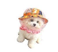 Oxxggkao Dog Sun Hat with Net Front for Sun Defense and Anti Chew Feature Perfect for Outdoor Activities Breathable Dog