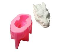 Oxxggkao Dragon Head Statue Silicone Molds Soap for Soap Fondant Epoxy Resin Dragon Head Mold