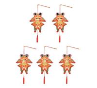 Oxxggkao Elegant Chinese Styles Paper Lamp Set Handmade Flower Light Portable Craft Supplies For Festivals Decorative Gifts Colorful Pattern
