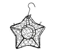 Oxxggkao Elegant Metal Wire Star Cage Wall Planter Indoor Outdoor Decor Space Saving Elegant Five Pointed Star Birdhouse Decoration