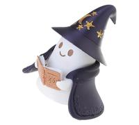 Oxxggkao Enchanting Ghostly Reader Nightlight Soft LED Illuminating Halloween Shelf Decors Resins Craft Lamp Book Lover Gift Warm Light Book Lover Gift