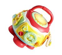 Oxxggkao Engaging 6 Sided Activity Drum with Multiple Activity Stations Stimulate Creatively Baby Musical Drum Table