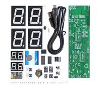 Oxxggkao ESP8266 Networked 8 Digit Digital Tube Clock Set with Mobile Controller & Auto Dimming Home 8 Digit LED Display Clock Soldering Project Set