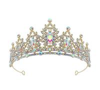 Oxxggkao Ethnic Metal Crowns for Adult Women Wedding Headpiece Crystal Headband Hairband Festival Crowns New Year Headwear Gift Bridal Crown