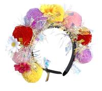 Oxxggkao Eye-catching Tinsel Headbands Mardi Gras Headwear For Girls Masquerade Hair Accessories Mardi Gras Flapper Headband Unique Hair Accessory