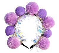 Oxxggkao Eye-catching Tinsel Headbands Mardi Gras Headwear For Girls Masquerade Hair Accessories Mardi Gras Flapper Headband Unique Hair Accessory