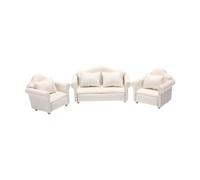 Oxxggkao Fabric Couch Miniature Furniture for 1/12 Doll House Decoration Simulation Sofa Model Figure for Scene Display Doll House Furniture